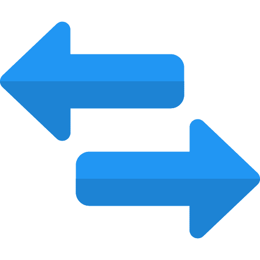 blue arrows pointing to the left