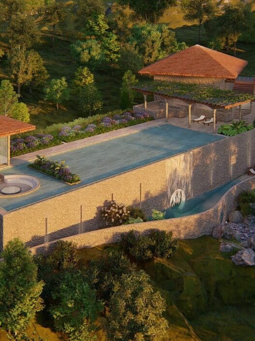 a pool in a house