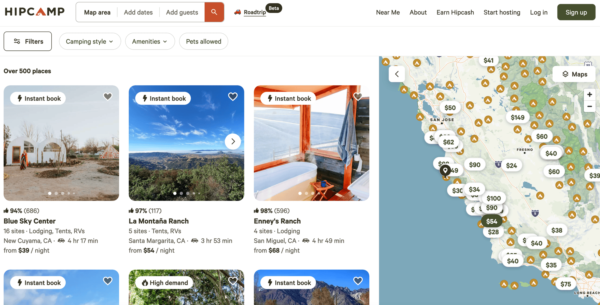 a screenshot of a travel website
