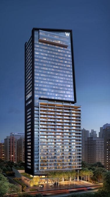 a tall building with many windows