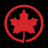 a red maple leaf in a circle