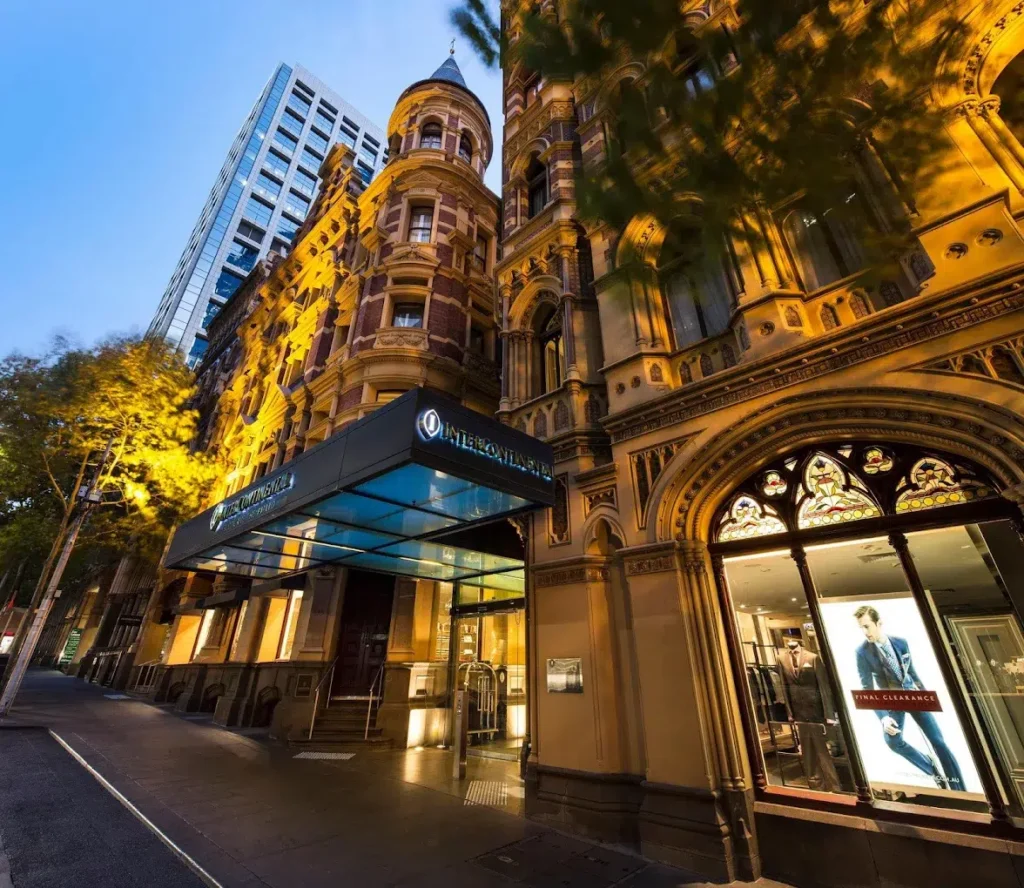 a building with a glass front entrance