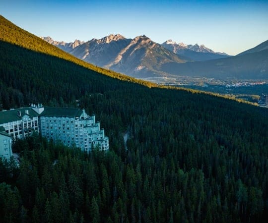 a building in the mountains