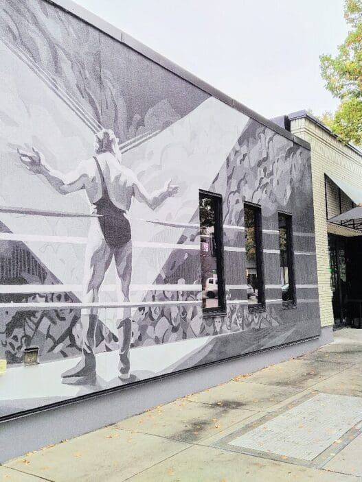a mural on a building