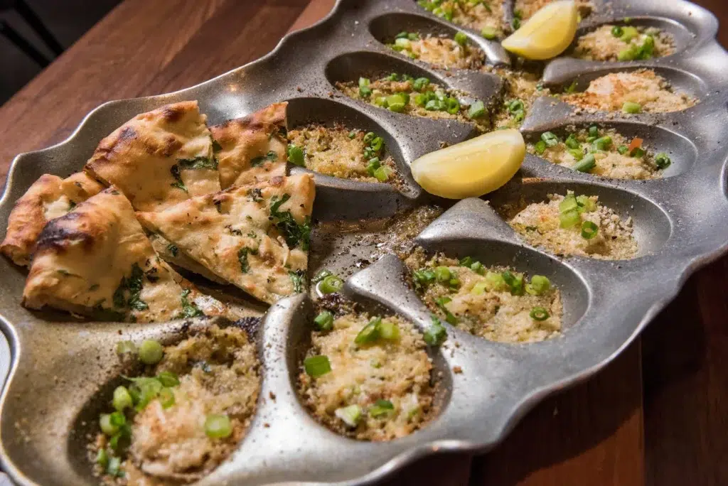 a plate of food on a table