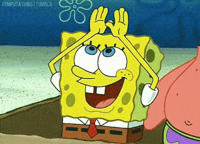 a cartoon character with hands on their head