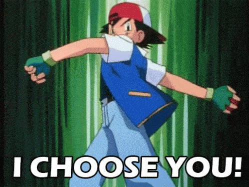 a cartoon of a person with a red hat and blue vest
