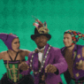a group of people wearing clothing