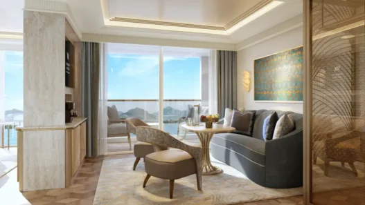 a living room with a couch and a table